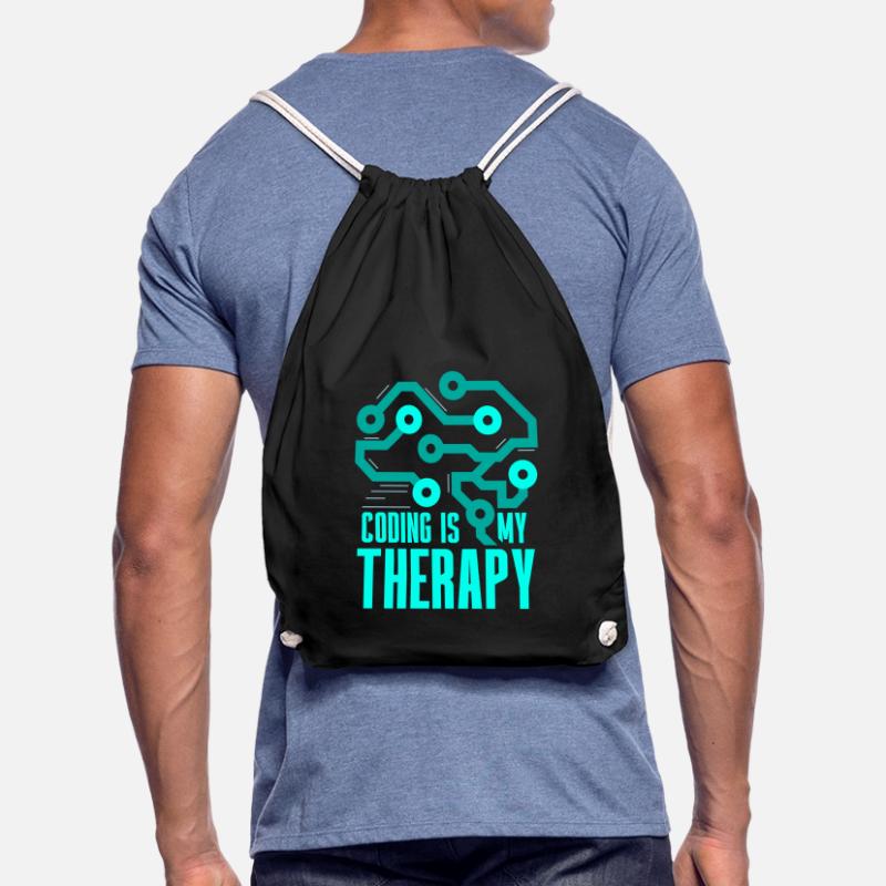 Programmieren Ist Meine Therapie Coding Code Coder Turnbeutel