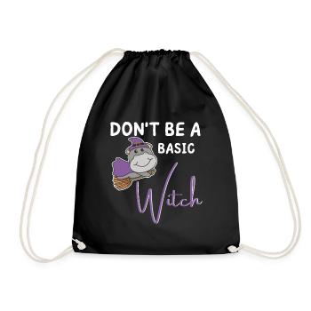 Hippopotame Halloween Sorcière Les sorcières ne sont pas une sorcière de base - Sac de sport léger - noir - Devant