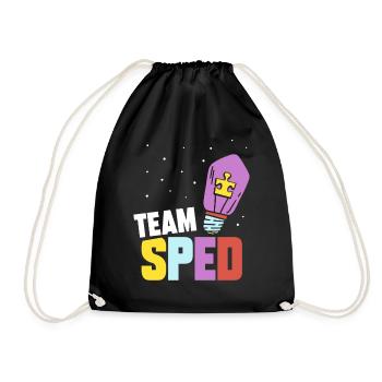 Team Special Education Teacher Special Education Profession - Drawstring Bag - black - Front