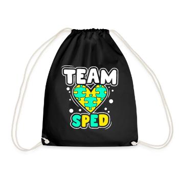 Team Special Education Teacher Special Education Profession - Drawstring Bag - black - Front