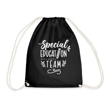 Special Education Team Special Education Teacher Profession - Drawstring Bag - black - Front