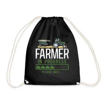 Farming Farmer Tracteur Vintage - Sac de sport léger - noir - Devant