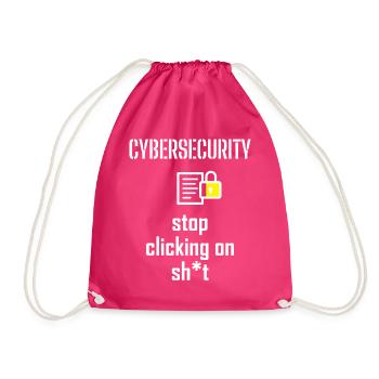Cybersecurity - IT-Sicherheit Informatiker - Turnbeutel - Fuchsia - Vorne