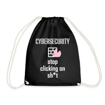 Cybersecurity - IT-Sicherheit Informatiker - Turnbeutel - Schwarz - Vorne