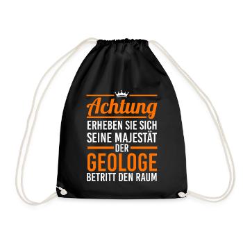 Geologie Fossiliensammler Fossilien Geologe - Turnbeutel - Schwarz - Vorne