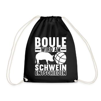 Boule Boulespieler - Turnbeutel - Schwarz - Vorne