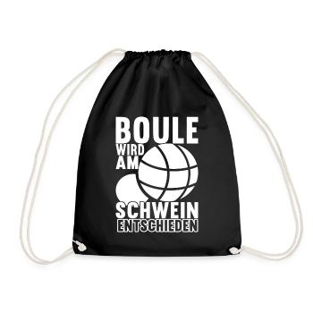 Boule Boulespieler - Turnbeutel - Schwarz - Vorne