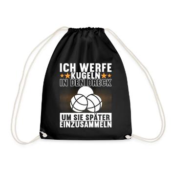 Boule Boulespieler - Turnbeutel - Schwarz - Vorne