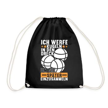 Boule Boulespieler - Turnbeutel - Schwarz - Vorne