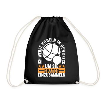 Boule Boulespieler - Turnbeutel - Schwarz - Vorne