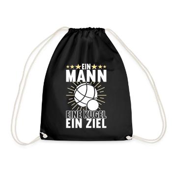 Boule Boulespieler - Turnbeutel - Schwarz - Vorne