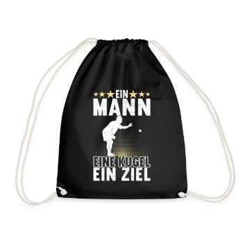 Boule Boulespieler - Turnbeutel - Schwarz - Vorne