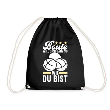 Boule Boulespieler - Turnbeutel - Schwarz - Vorne