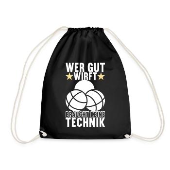 Boule Boulespieler - Turnbeutel - Schwarz - Vorne