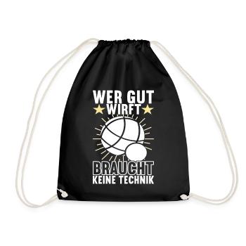Boule Boulespieler - Turnbeutel - Schwarz - Vorne