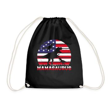 Mamasaurus avec trois enfants - American Flag Mama Di - Sac de sport léger - noir - Devant