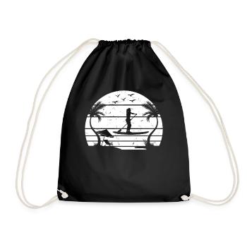 Stand Up Paddle Board - Water Sports SUP Girl - Turnbeutel - Schwarz - Vorne
