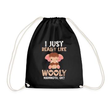 J’aime vraiment Wooly Mammoth Ok - Sac de sport léger - noir - Devant