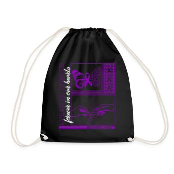 Drug Overdose Awareness Shirt, Gone But Not - Drawstring Bag - black - Front