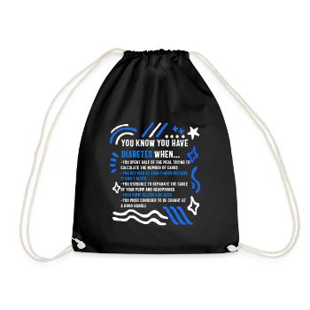Diabetes Awareness Shirt, von dem Sie wissen, dass Sie es haben - Turnbeutel - Schwarz - Vorne