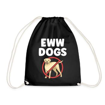 Igitt Chiens Chat Animal mignon Amoureux Chats - Sac de sport léger - noir - Devant