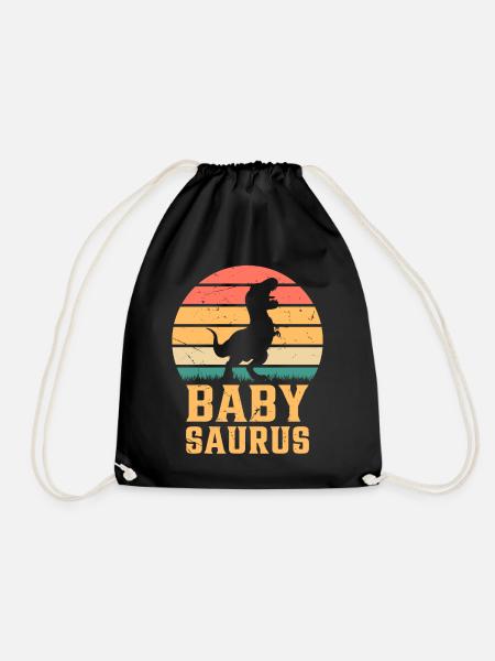 Baby Saurus Newborn Baby Dino Baby Dinosaur Babysa - Turnbeutel - Schwarz