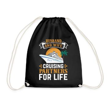 Mari et femme Partenaires de croisière pour la vie I Crui - Sac de sport léger - noir - Devant
