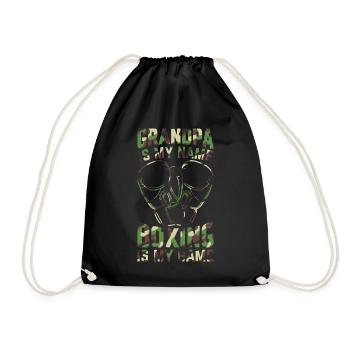 Boxe Grand-père est mon nom La boxe est mon jeu - Boxi - Sac de sport léger - noir - Devant