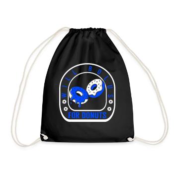 Will bolus for donuts Shirt, Type One Diabetes - Drawstring Bag - black - Front