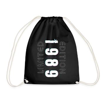 Limited Edition Geburtsjahr 1989 Geschenk Männer - Turnbeutel - Schwarz - Vorne
