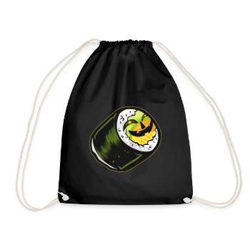 Maki Sushi Jack O Lantern Face Costume Halloween - Turnbeutel - Schwarz - Vorne