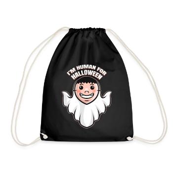 Costume de fantôme Je suis Je Suis Humain Pour Halloween - Sac de sport léger - noir - Devant
