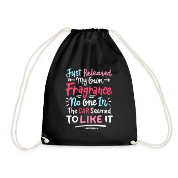 Womens Funny Farting - Drawstring Bag - black - Front