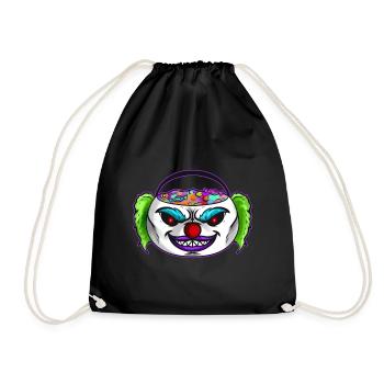 Sweets Bucket Scary Horror Clown Collecting On - Turnbeutel - Schwarz - Vorne