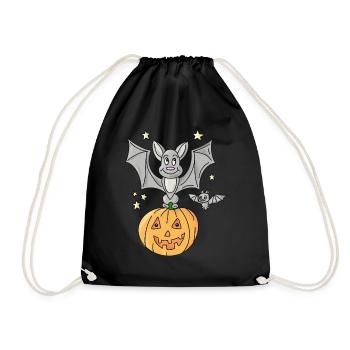 Chauve-souris d’Halloween sur citrouille - Sac de sport léger - noir - Devant
