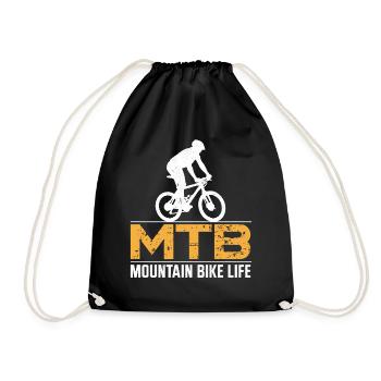 Enduro MTB Mountain Bike Riding - Turnbeutel - Schwarz - Vorne