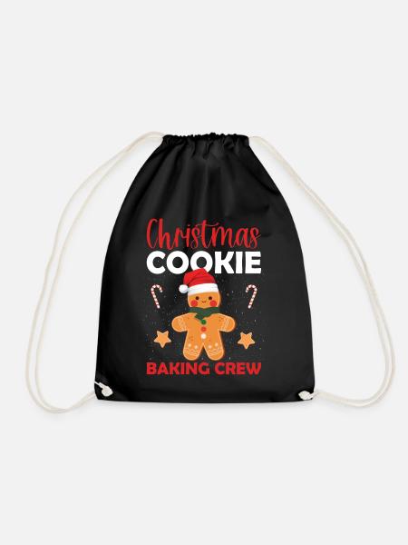 Christmas Cookie Baking Crew - Turnbeutel - Schwarz