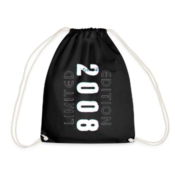 Limited Edition Year of Birth 2008 Gift Men - Drawstring Bag - black - Front