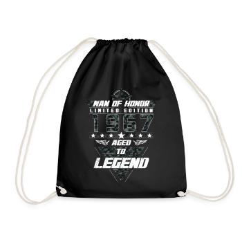 Homme d’honneur Année de naissance 1967 Cadeau de camouflage - Sac de sport léger - noir - Devant