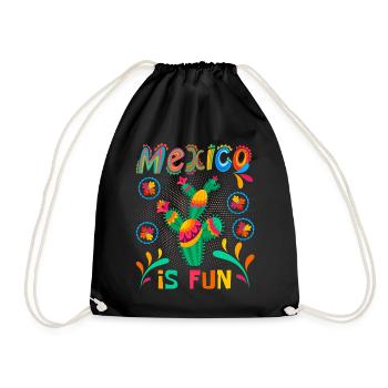 Mexique, dicton, motif de cactus - Sac de sport léger - noir - Devant