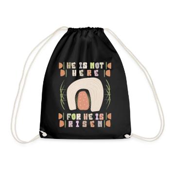 Ascension of Jesus, Bible Saying, Resurrection - Drawstring Bag - black - Front