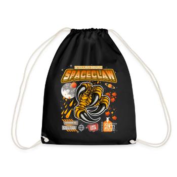 Claw in space Science fiction funny saying - Drawstring Bag - black - Front