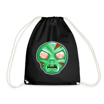 Kawaii Green Zombie Étrange Halloween - Sac de sport léger - noir - Devant