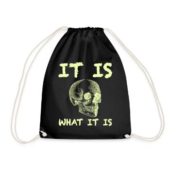 C’est ce qu’il | dictons drôles, crâne - Sac de sport léger - noir - Devant