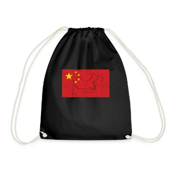 Drapeau de la Chine - Sac de sport léger - noir - Devant