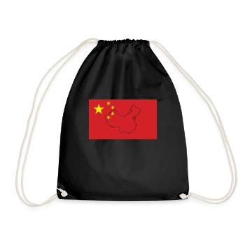 Drapeau de la Chine - Sac de sport léger - noir - Devant