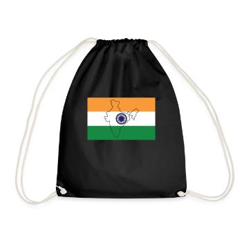Drapeau de l’Inde - Sac de sport léger - noir - Devant