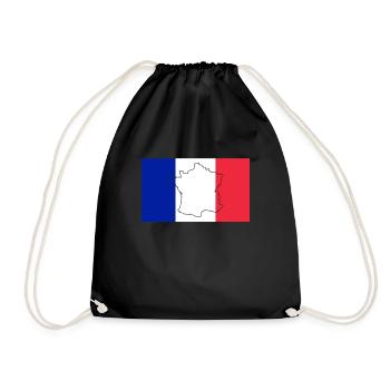France Flag - Drawstring Bag - black - Front