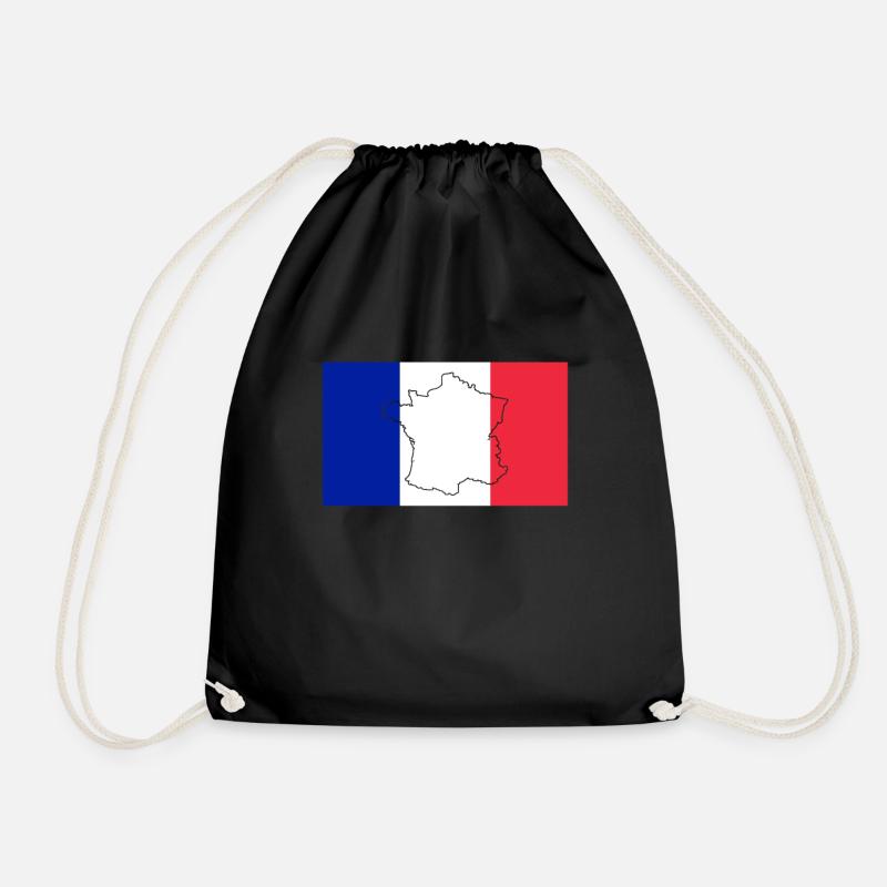 Frankreich Flagge - Turnbeutel - Schwarz