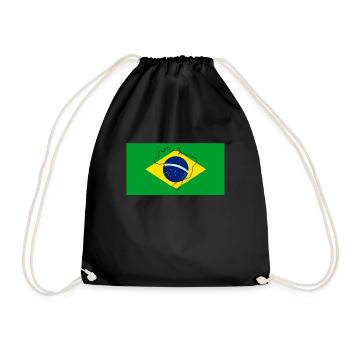 Brazil Flag - Drawstring Bag - black - Front